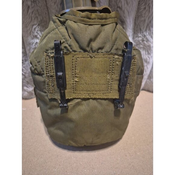 US MILITARY OD GREEN WATER CANTEEN AND COVER USED - Picture 3 of 3